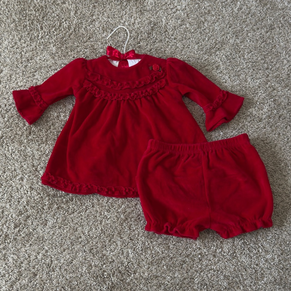 Koala baby red 2 piece set outfit size 0-3 months